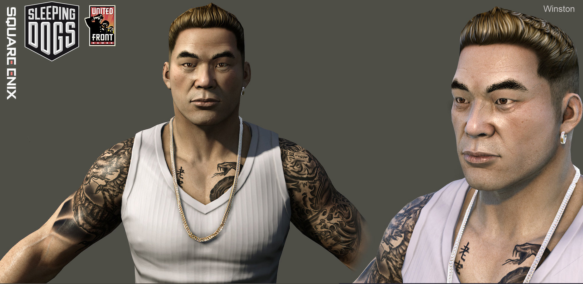 Winston - Head and Torso Model from Sleeping Dogs by Heber Alvarado