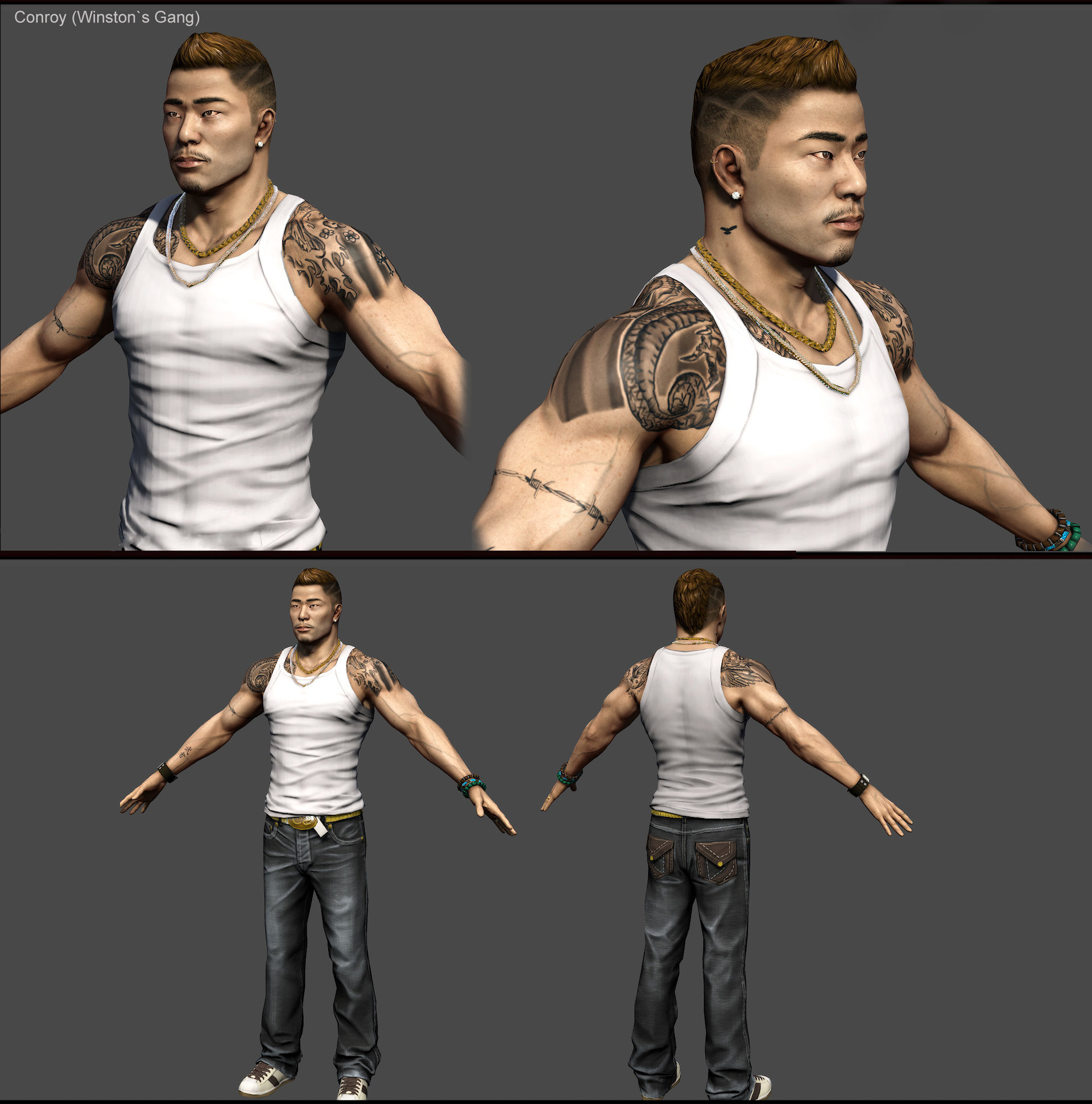 Conroy - Winston's Gang Character Model from Sleeping Dogs by Heber Alvarado