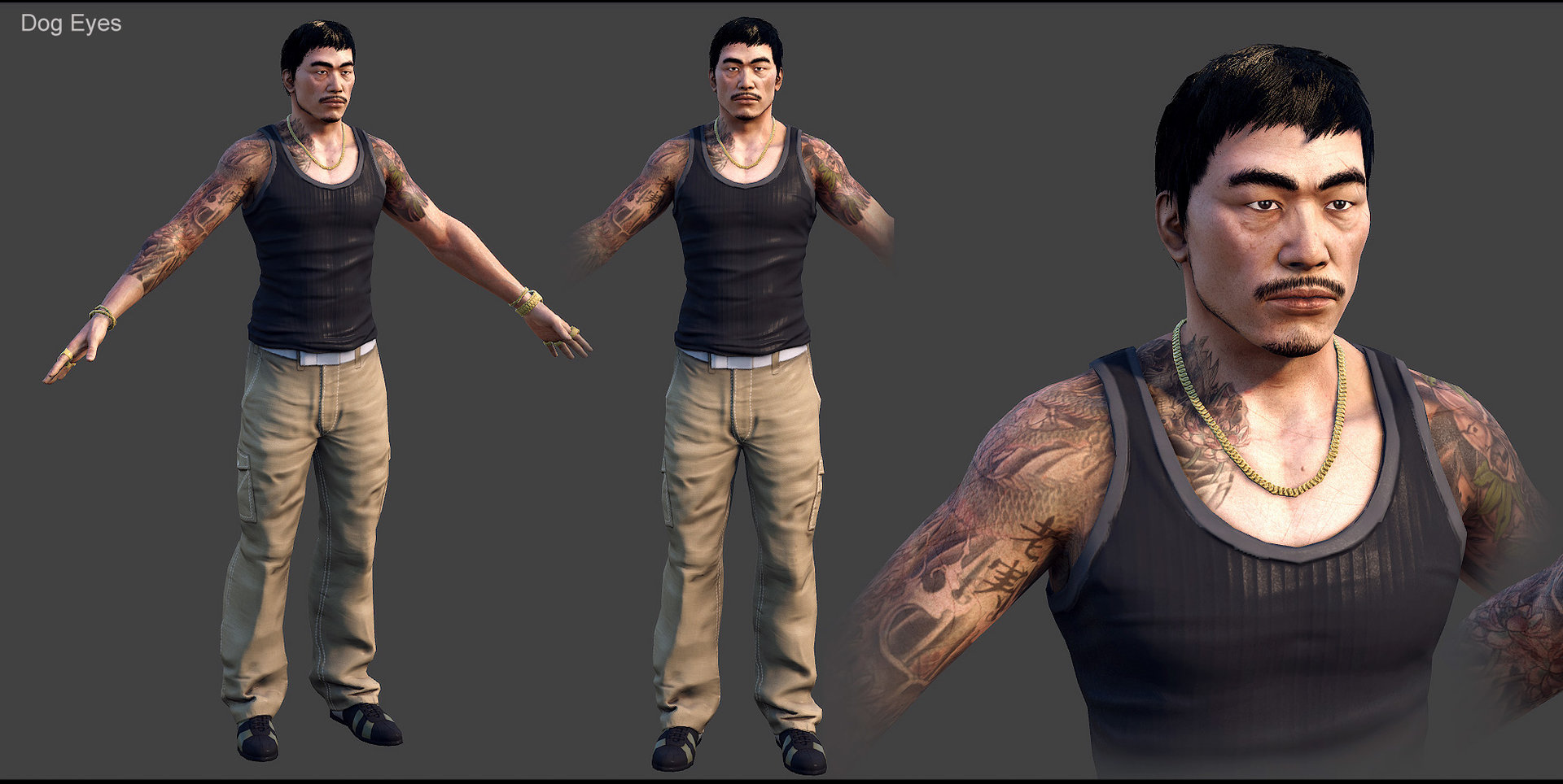 Dog Eyes - Character Model from Sleeping Dogs by Heber Alvarado