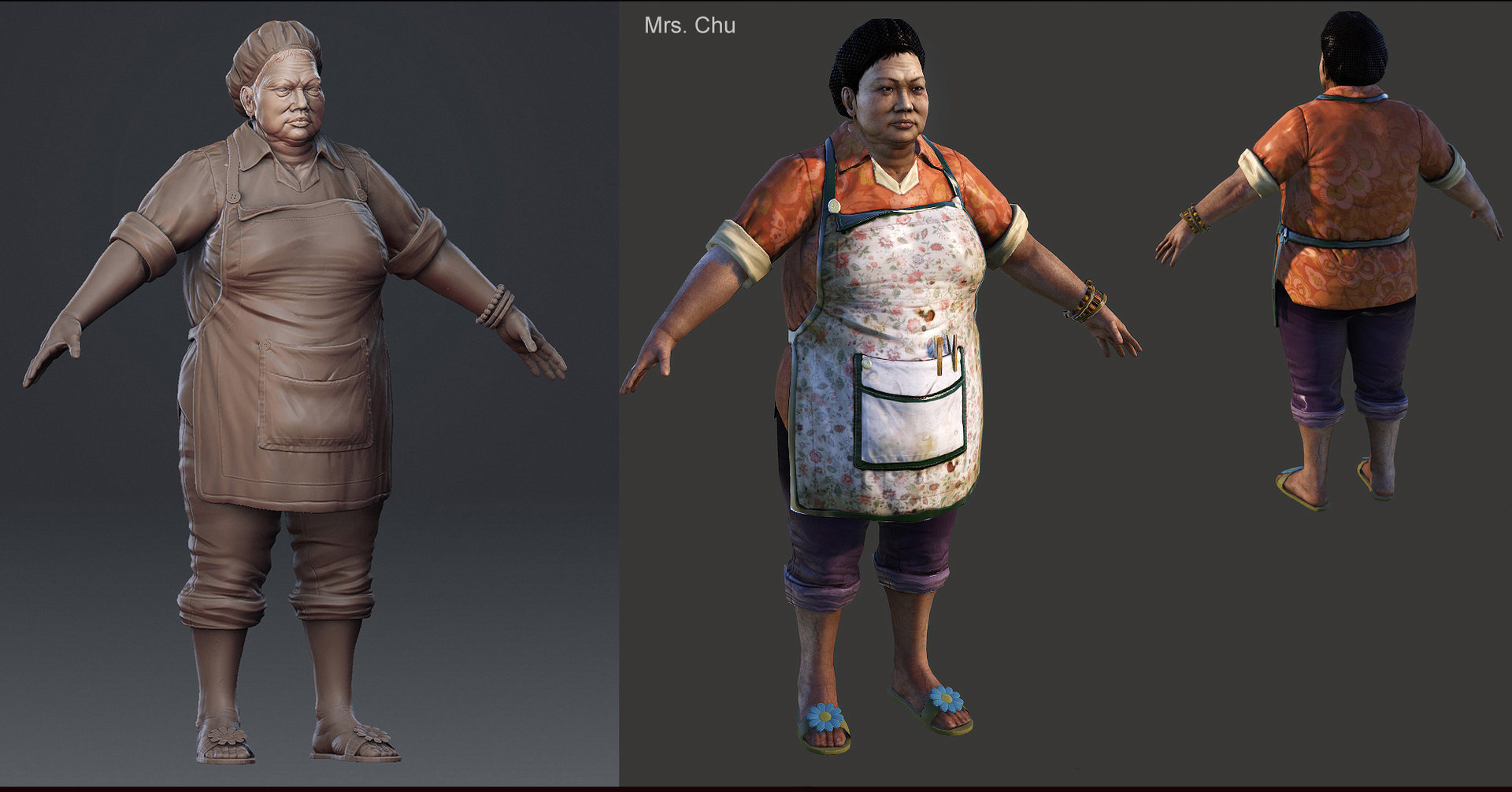 Mrs. Chu - Character Models from Sleeping Dogs by Heber Alvarado