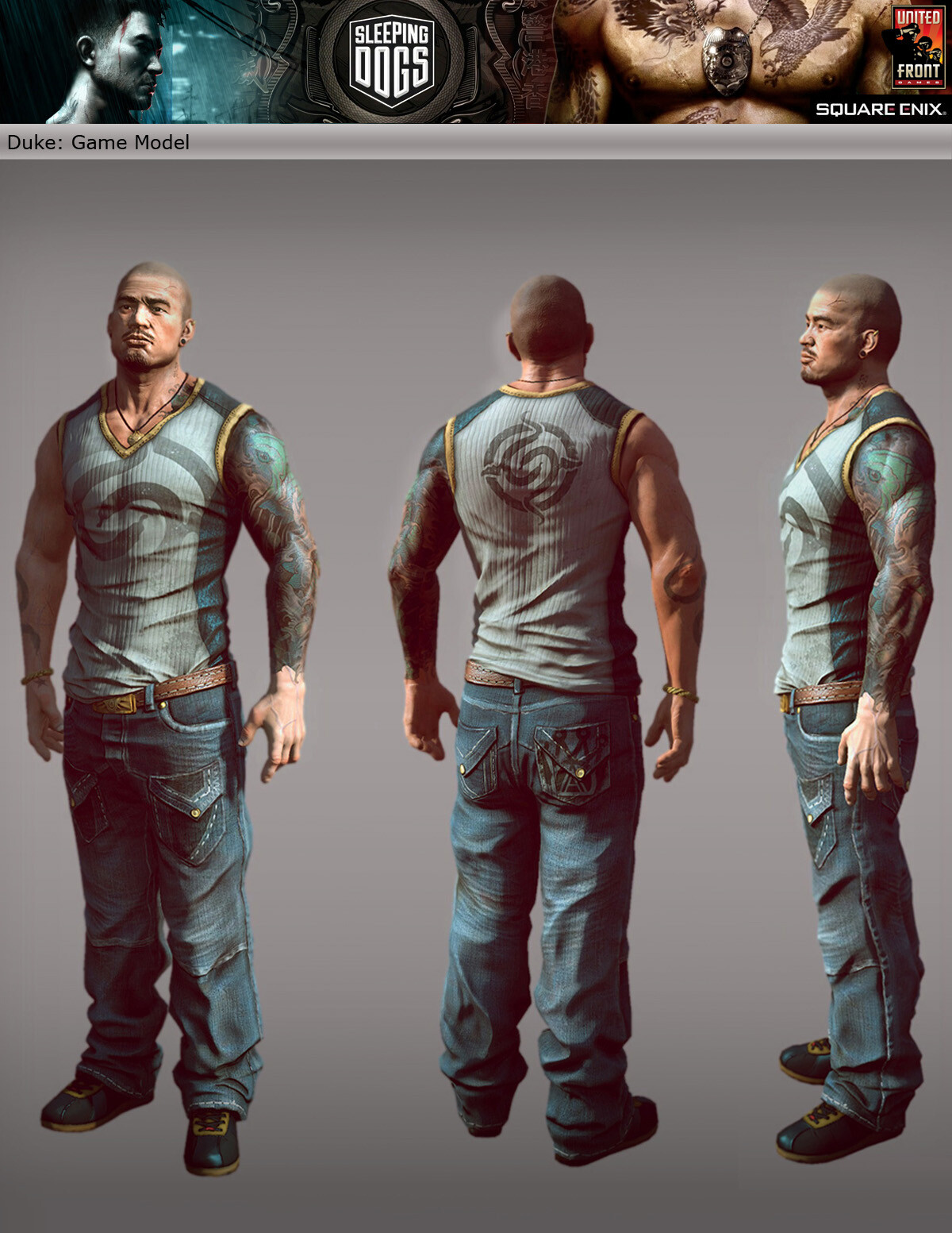 Duke - Full Body Game Model from Sleeping Dogs by Pierre Bourgeot