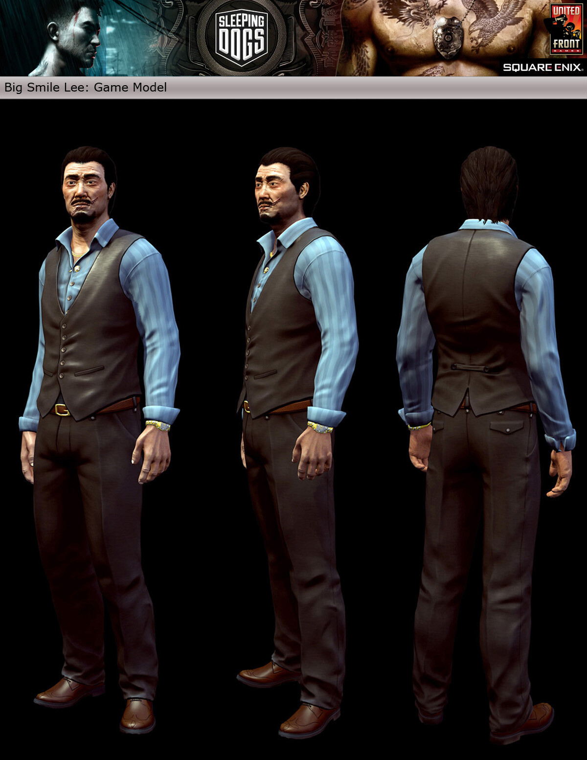 Big Smile Lee - Full Body Game Model from Sleeping Dogs by Pierre Bourgeot