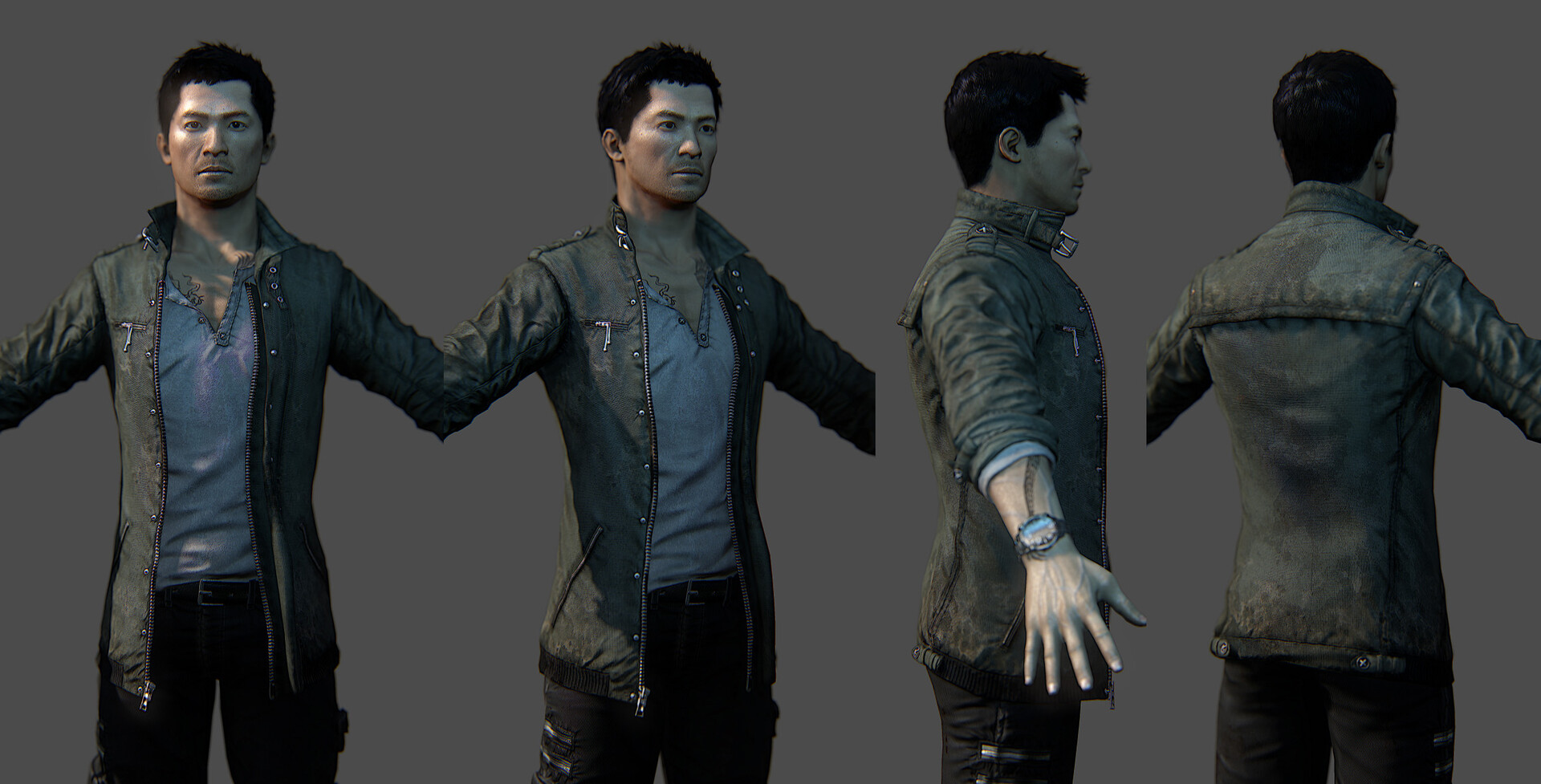 Wei Shen - Torso Texture from Sleeping Dogs by Pierre Bourgeot