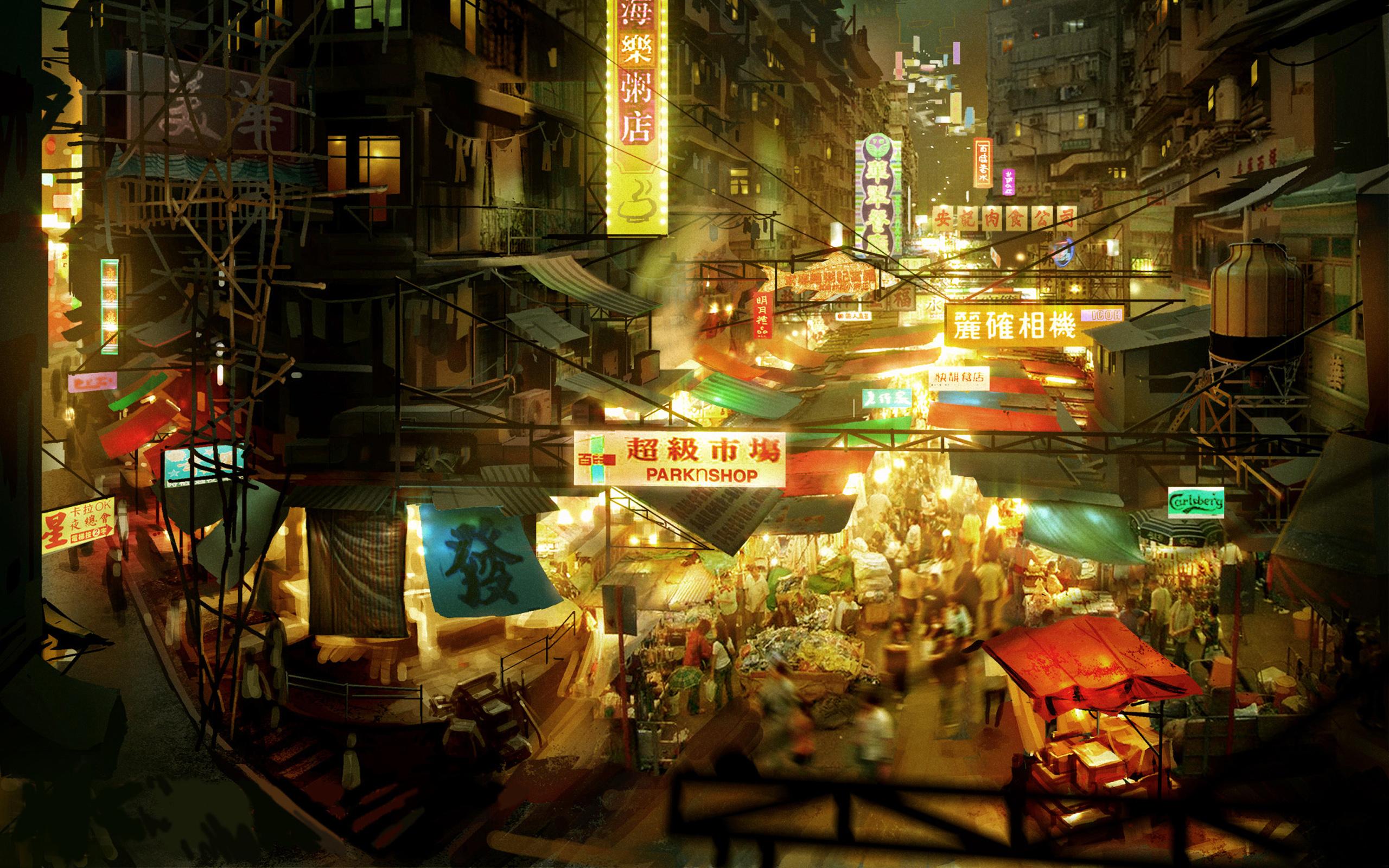 Night Market Environment Concept